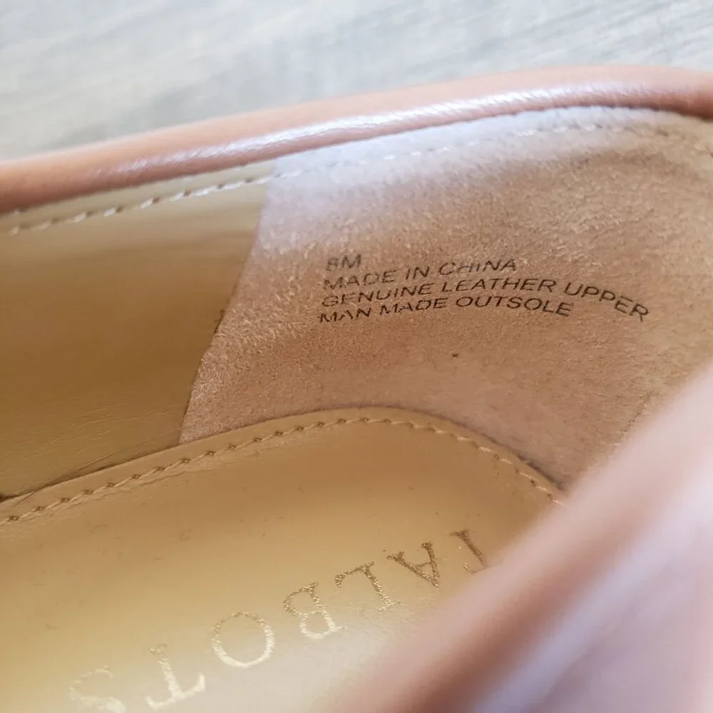 Talbots Leighton Kiltie Fringe Leather Slip-On Loafer Shoes Brown Size Women's 8 - Picture 10 of 12